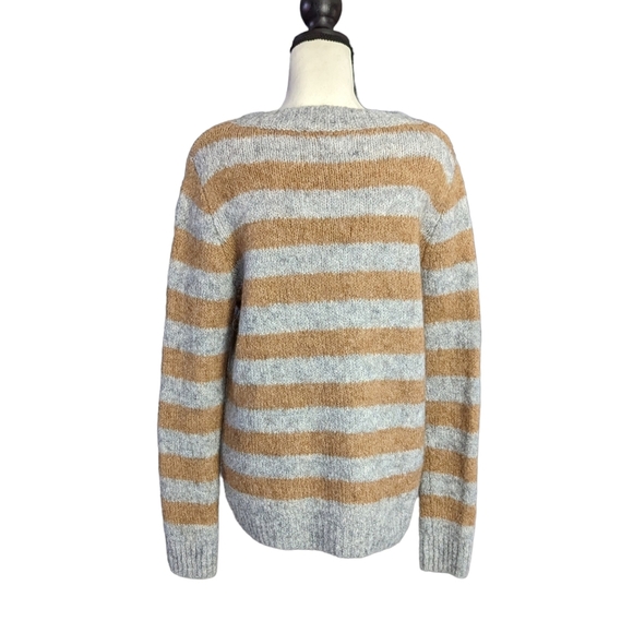 Lou & Grey Sweater Tan and Grey Striped Size M - Picture 3 of 7